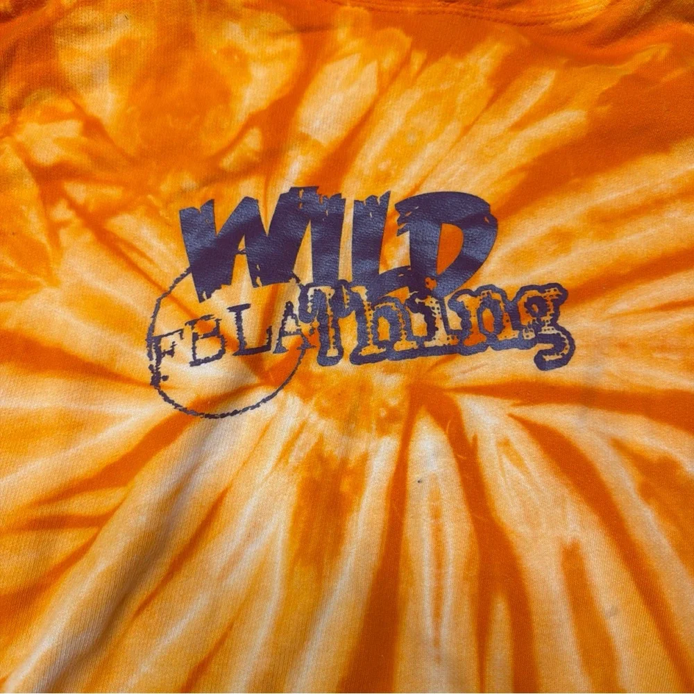 Tie‎ Dye Clothing Co Wild Thing FBLA Hoodie Orange Sweatshirt Women’s Medium